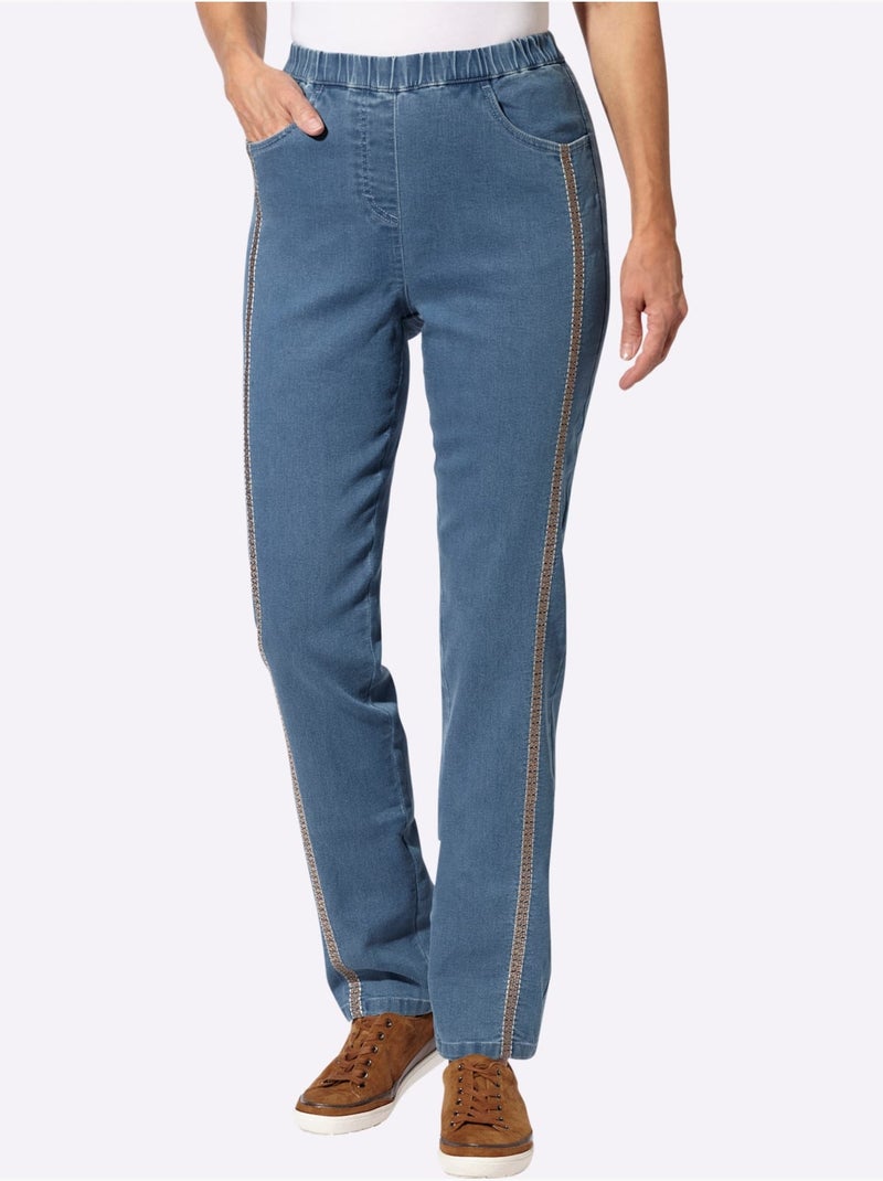 Jean denim doux - taille standard - witt Bleu Blanc - Kiabi