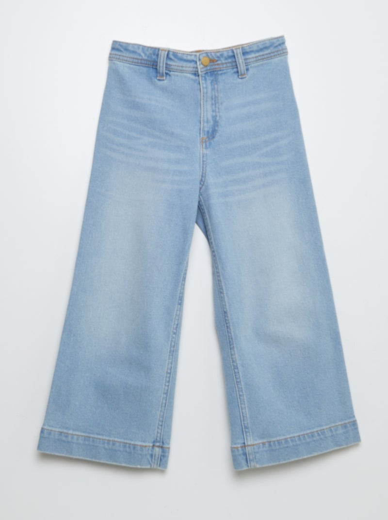 Jean denim wide leg 7/8ème BLEU - Kiabi