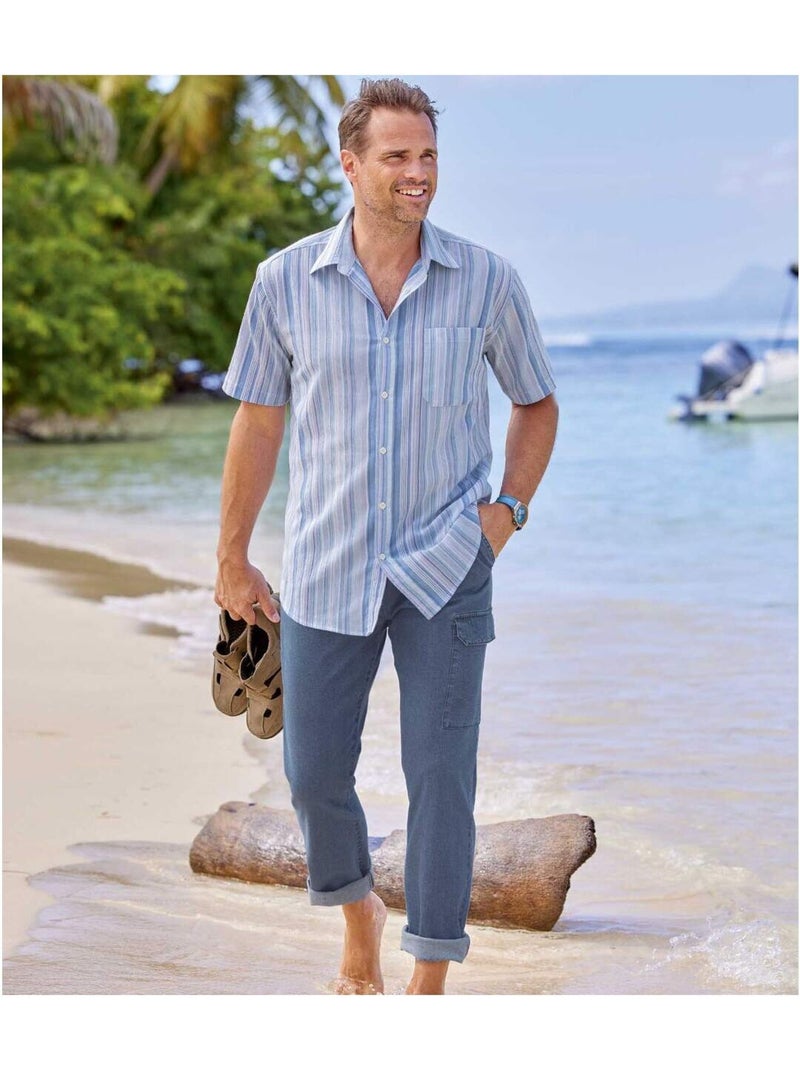 Jean Détente Cargo   - ATLAS FOR MEN Bleu - Kiabi