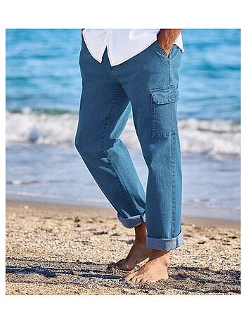 Pantalon Détente Cargo en Jean : - ATLAS FOR MEN