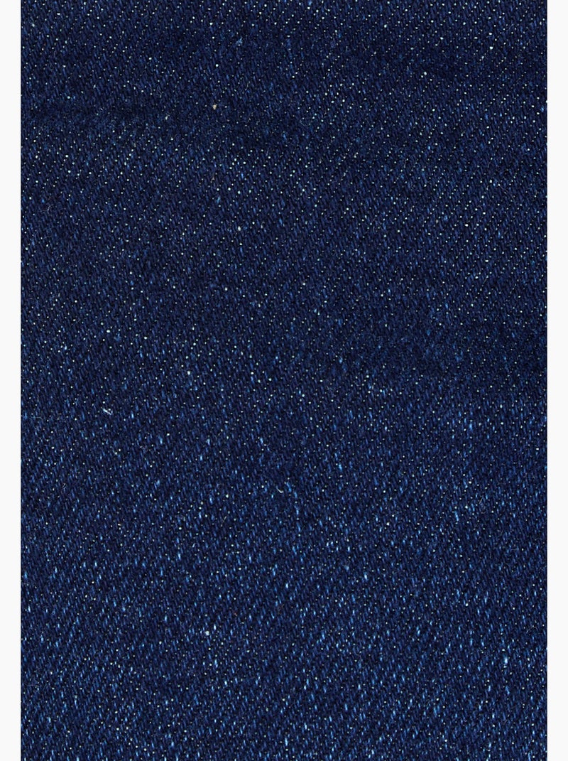 Jean droit 5 poches. - Damart Bleu foncé - Kiabi