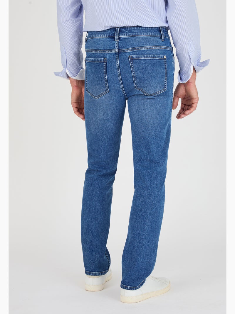 Jean droit 5 poches. - Damart Bleu - Kiabi