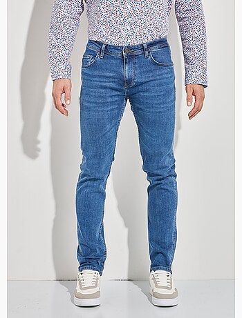 Jean droit 5 poches denim stretch - Afibel