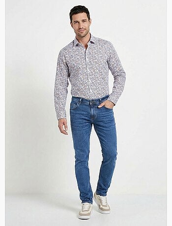 Jean droit 5 poches denim stretch - Afibel