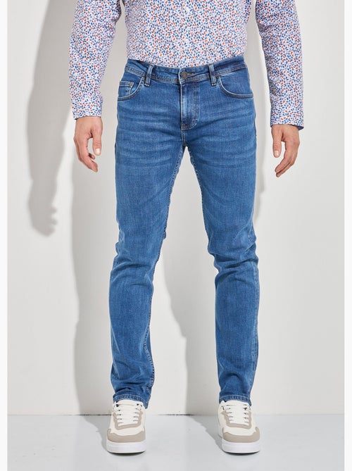 Jean droit 5 poches denim stretch - Afibel - Kiabi