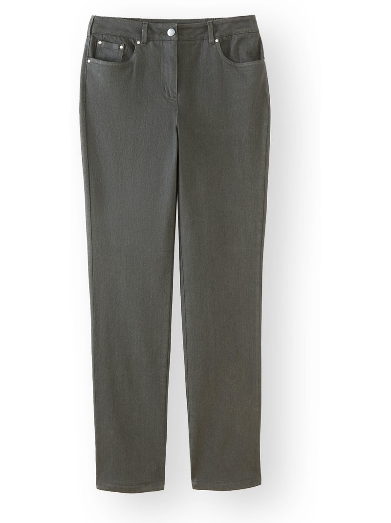 Jean droit 5 poches stature + d'1,60m - DAXON Gris moyen - Kiabi