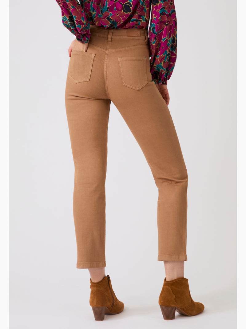 Jean droit 7/8ème Perfect Fit by Damart - Damart Beige - Kiabi