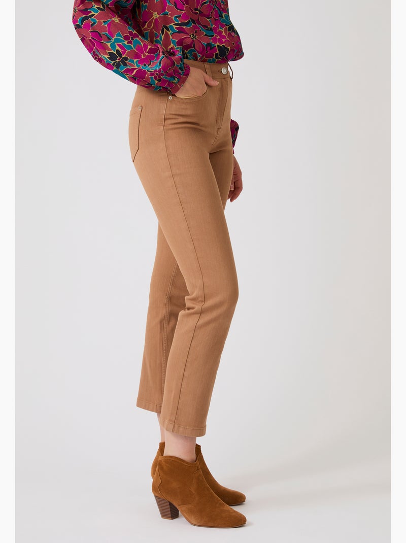 Jean droit 7/8ème Perfect Fit by Damart - Damart Beige - Kiabi