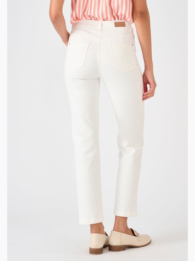 Jean droit 7/8ème Perfect Fit by Damart - Damart Blanc - Kiabi