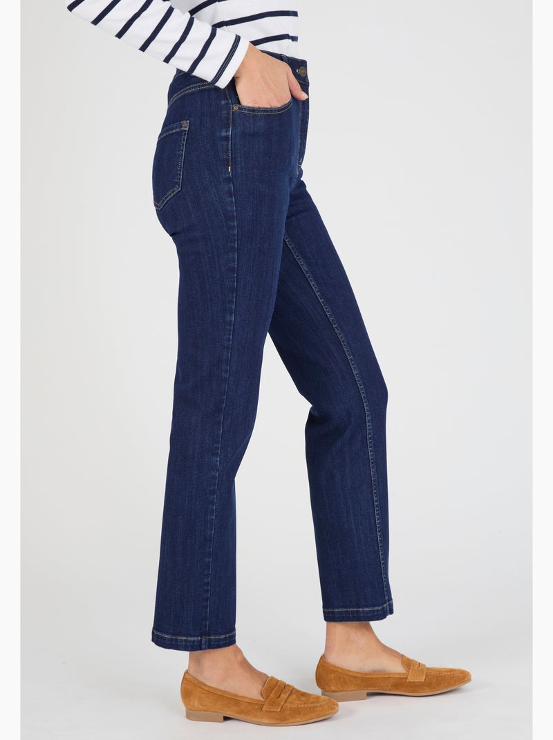 Jean droit 7/8ème Perfect Fit by Damart - Damart Bleu nuit - Kiabi
