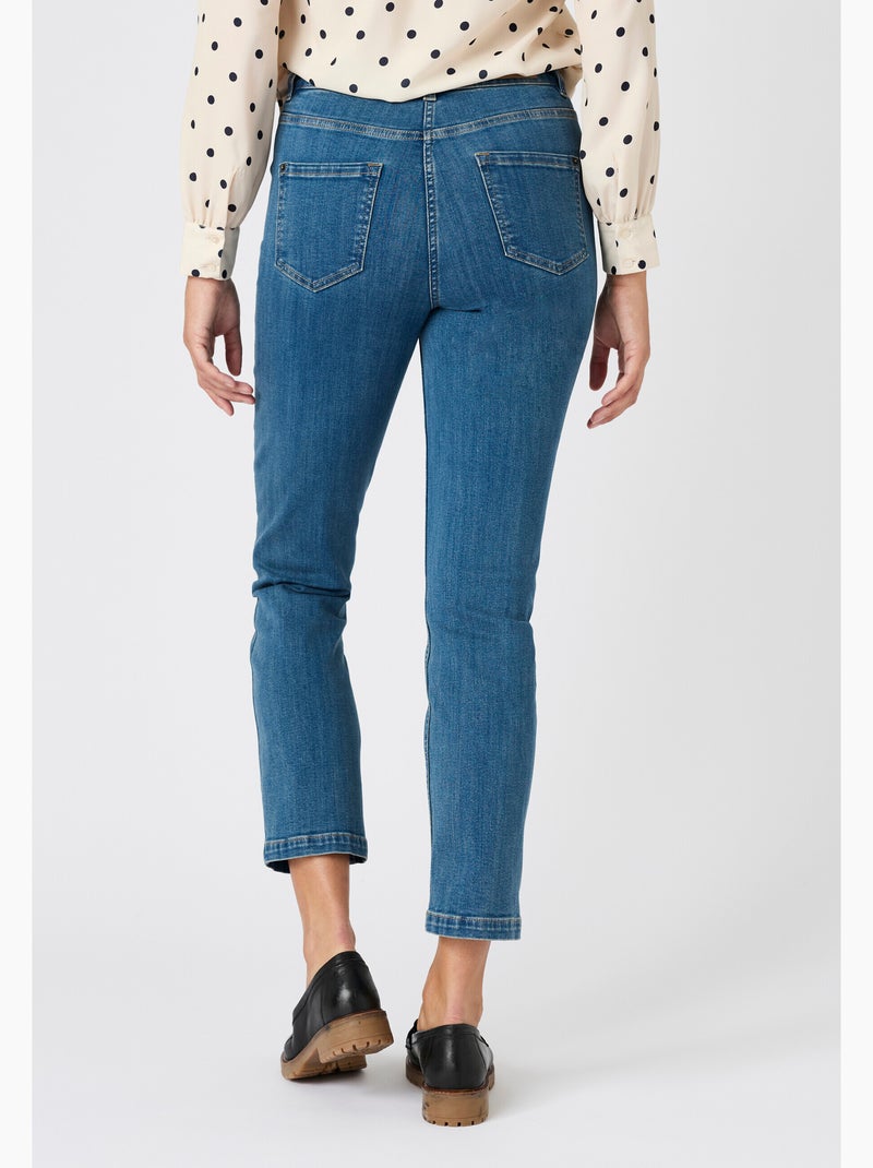 Jean droit 7/8ème Perfect Fit by Damart - Damart Gris foncé - Kiabi