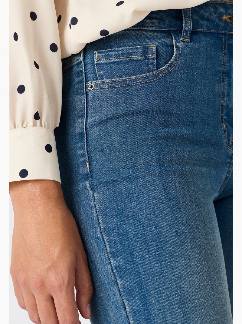 Jean droit 7/8ème Perfect Fit by Damart - Damart Gris foncé - Kiabi