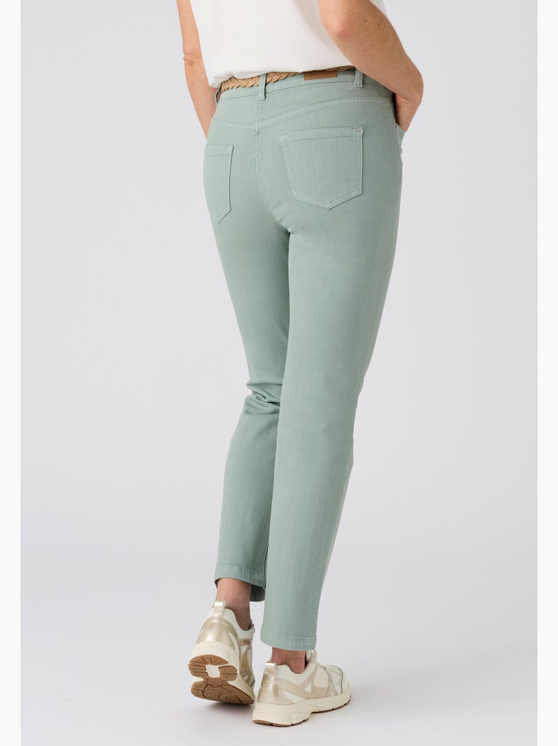 Jean droit 7/8ème Perfect Fit by Damart - Damart Vert clair - Kiabi