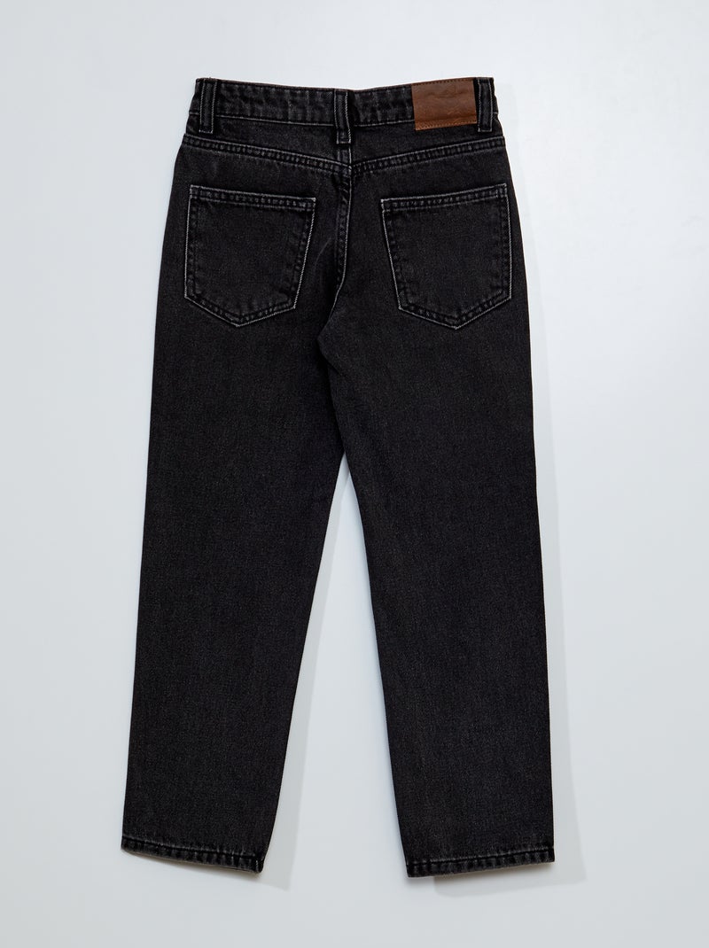 Jean droit à 5 poches Gris vintage - Kiabi