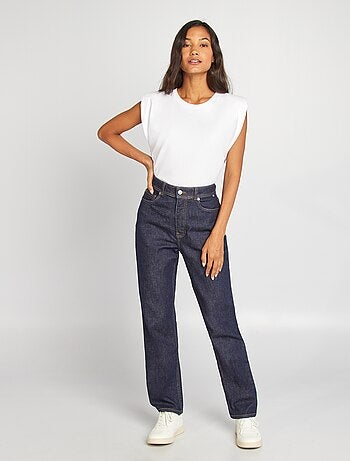 Jean droit à taille haute - Fabriqué en France