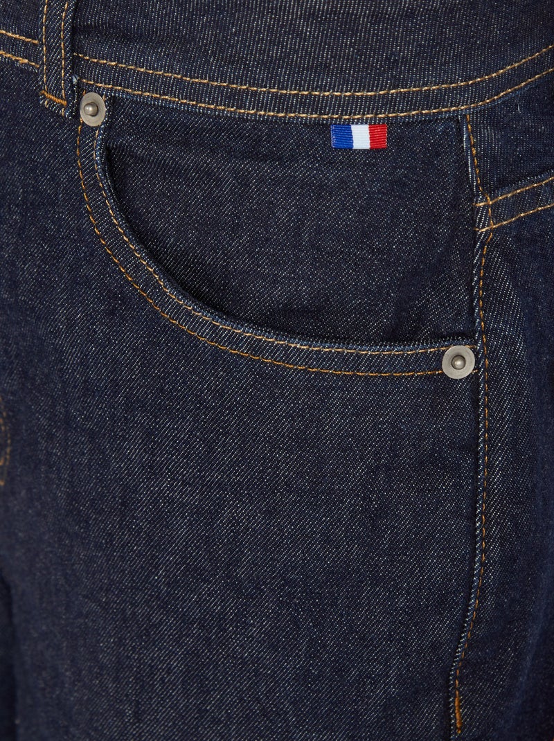 Jean droit à taille haute - Fabriqué en France Bleu - Kiabi