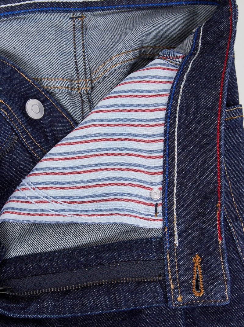 Jean droit à taille haute - Fabriqué en France Bleu - Kiabi