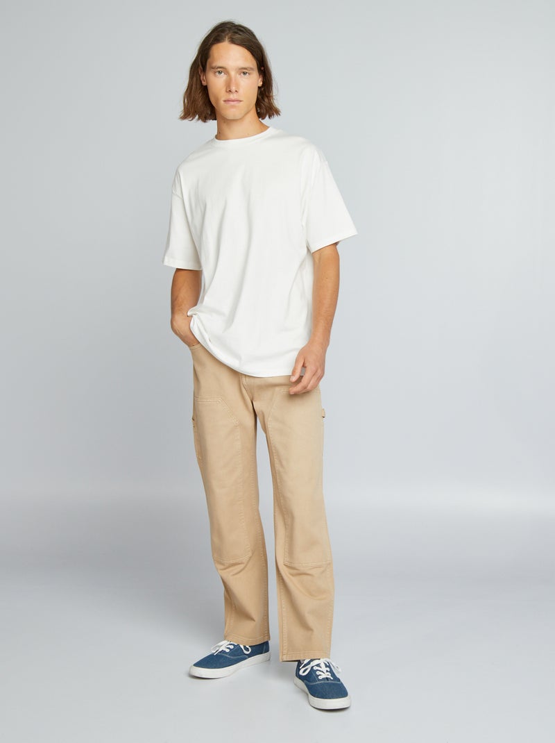 Jean droit Beige - Kiabi
