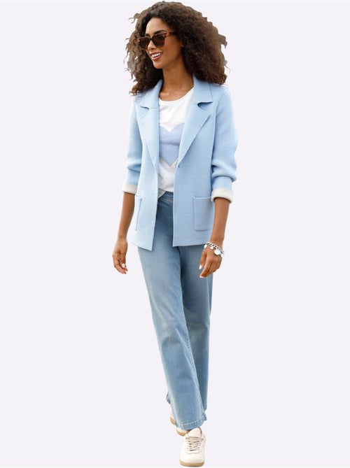 Jean Droit Boutons Décoratifs - Taille Standard - Helline - Kiabi Jean Droit Boutons Décoratifs - Taille Standard - Helline - Kiabi