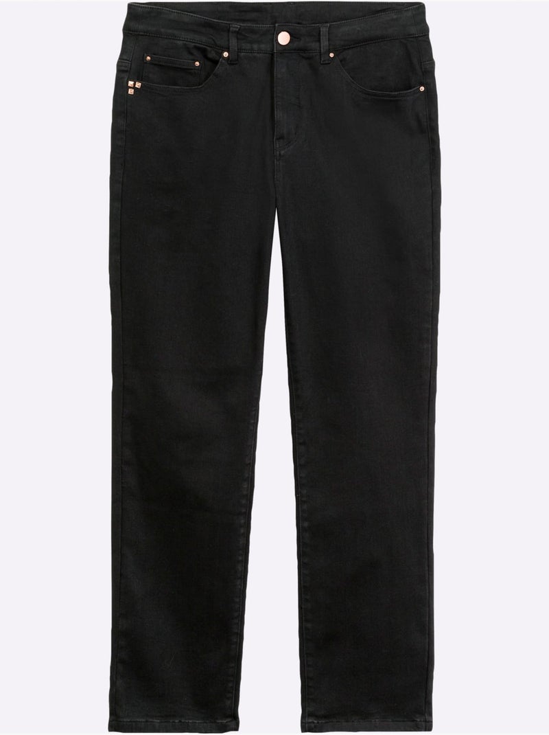 Jean droit effet affinant - taille standard - sheego Noir - Kiabi