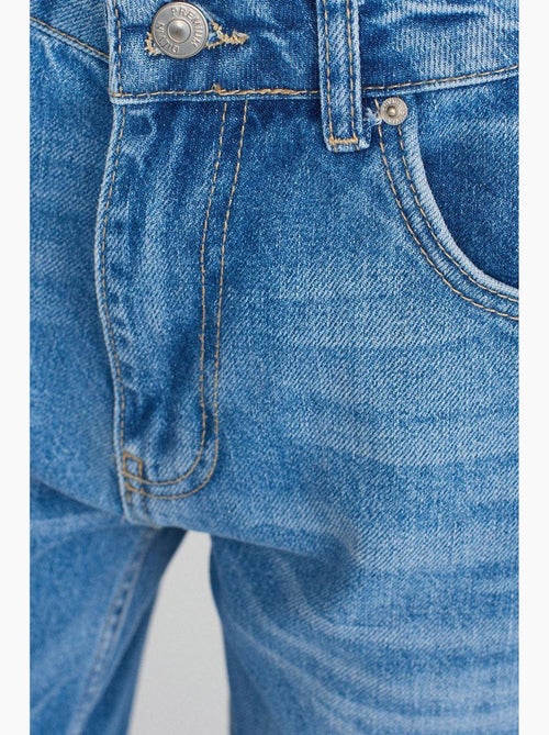 Jean droit en denim de coton, taille haute dilvin - Kiabi Jean droit en denim de coton, taille haute dilvin - Kiabi