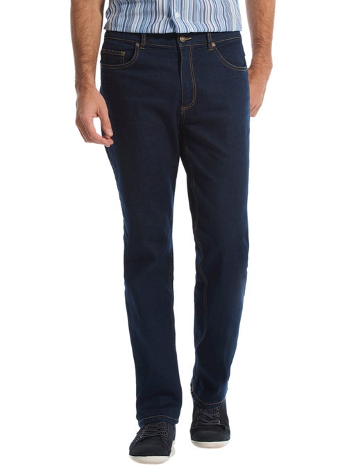 Jean droit extensible à taille élastiqué - DAXON - Kiabi