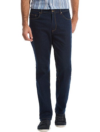 Jean droit extensible à taille élastiqué