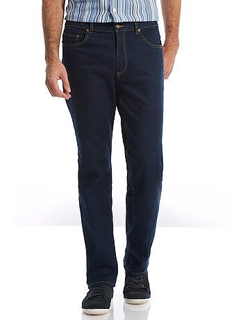 Jean droit extensible à taille élastiqué