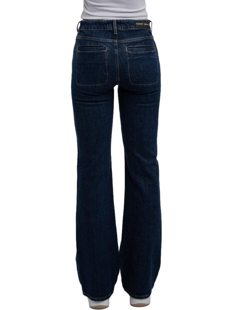 Jean droit femme teddy smith Bleu - Kiabi