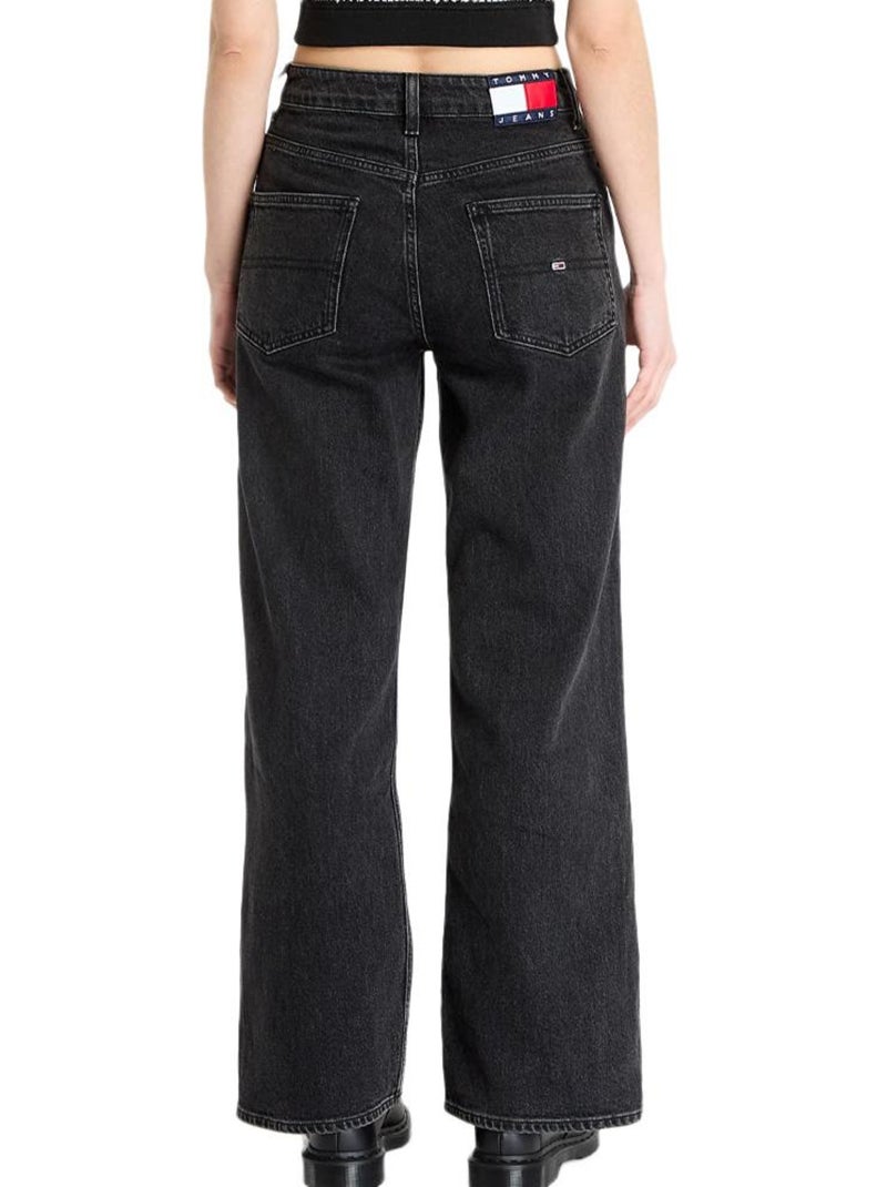 Jean Droit Femme Tommy Hilfiger Noir - Kiabi