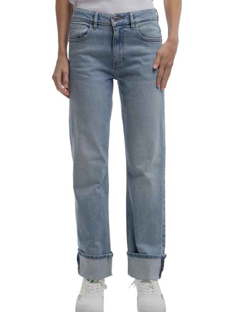 Jean droit fille teddy smith Bleu - Kiabi