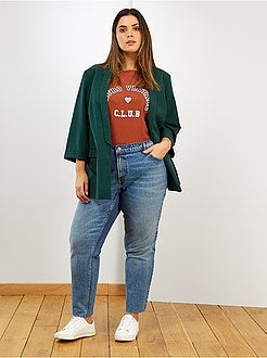 Jean droit finition à cru - Kiabi