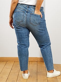 Jean droit finition à cru - Kiabi