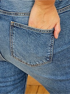 Jean droit finition à cru - Kiabi