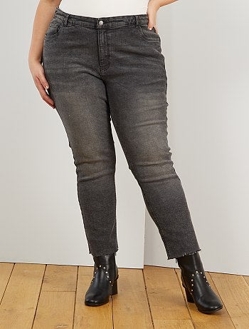 Jean droit finition à cru - Kiabi