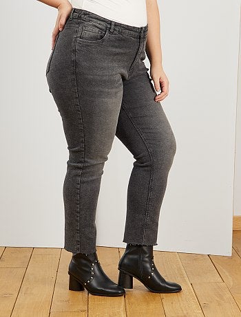 Jean droit finition à cru - Kiabi