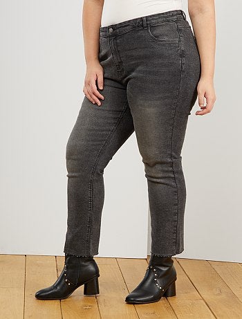 Jean droit finition à cru - Kiabi