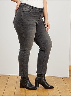 Jean droit finition à cru - Kiabi