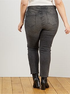 Jean droit finition à cru - Kiabi