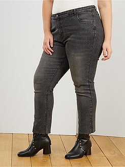 Jean droit finition à cru - Kiabi