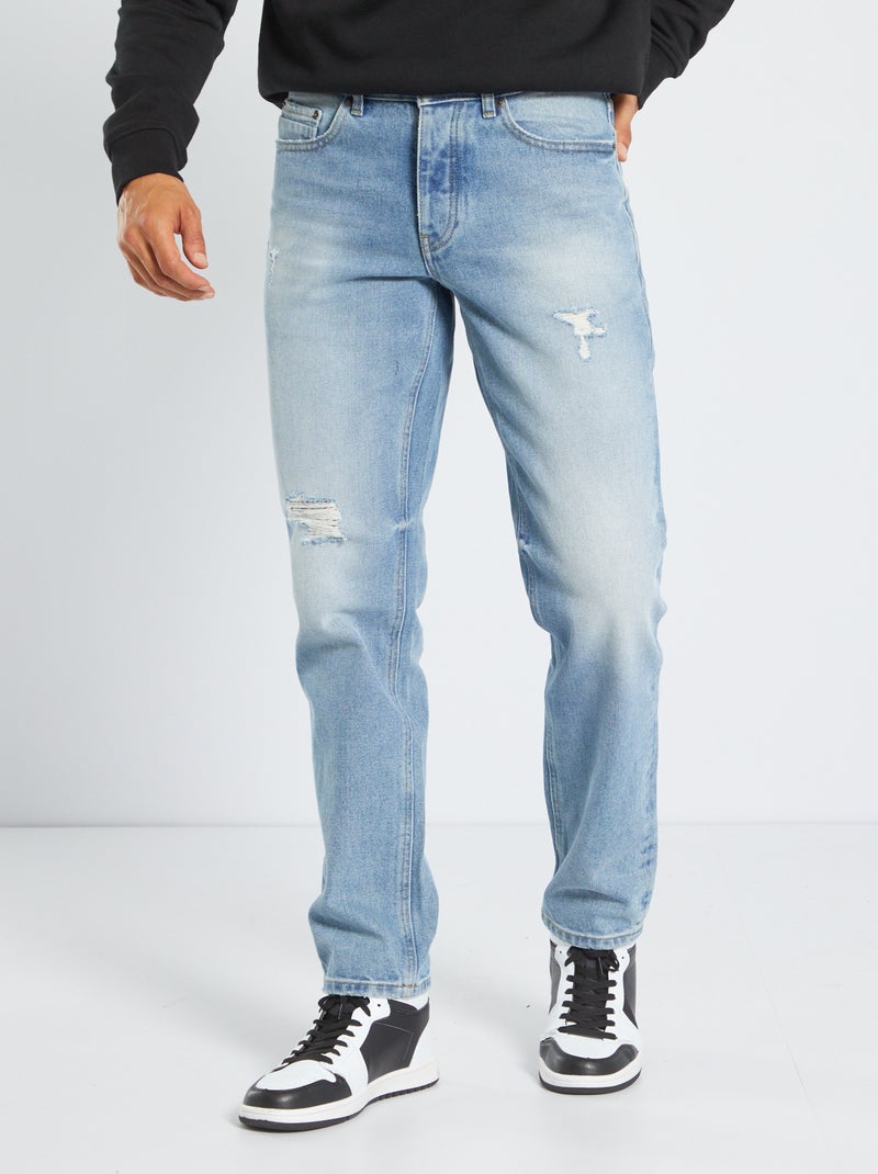 Jean droit L32 Bleu - Kiabi