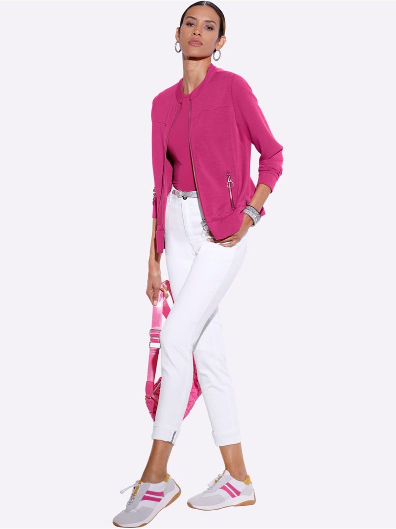 Jean Droit Mélange Coton Et Lyocell De Qualité - Taille Courte - helline Blanc - Kiabi