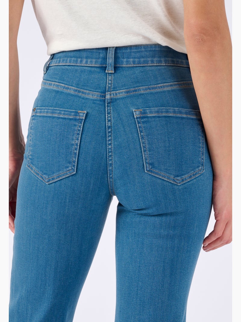 Jean droit Perfect Fit by Damart - Damart Bleu denim - Kiabi