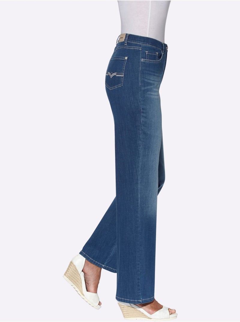 Jean Droit Qualité Coton - Taille Courte - Witt Bleu jean - Kiabi