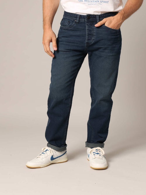 Jean droit regular denim légèrement délavé 'Deeluxe' - Kiabi