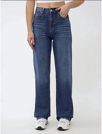 Jean droit taille haute