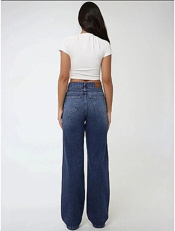 Jean droit taille haute