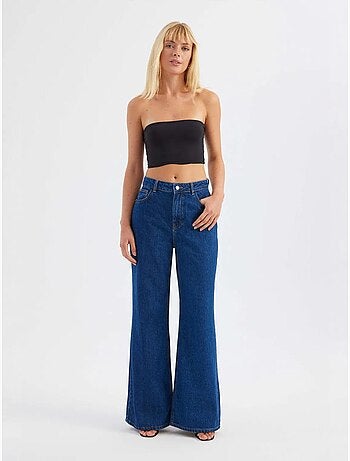 Jean droit taille haute