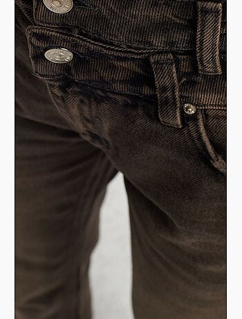 Jean droit taille haute en denim de coton dilvin