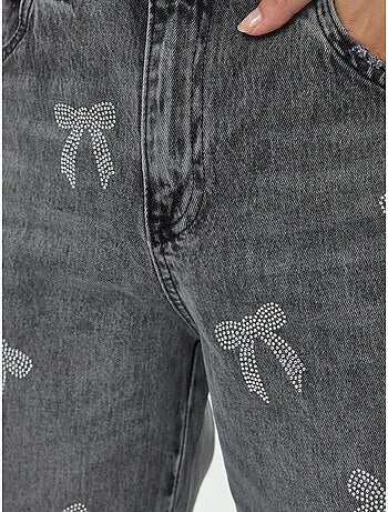 Jean droit taille haute